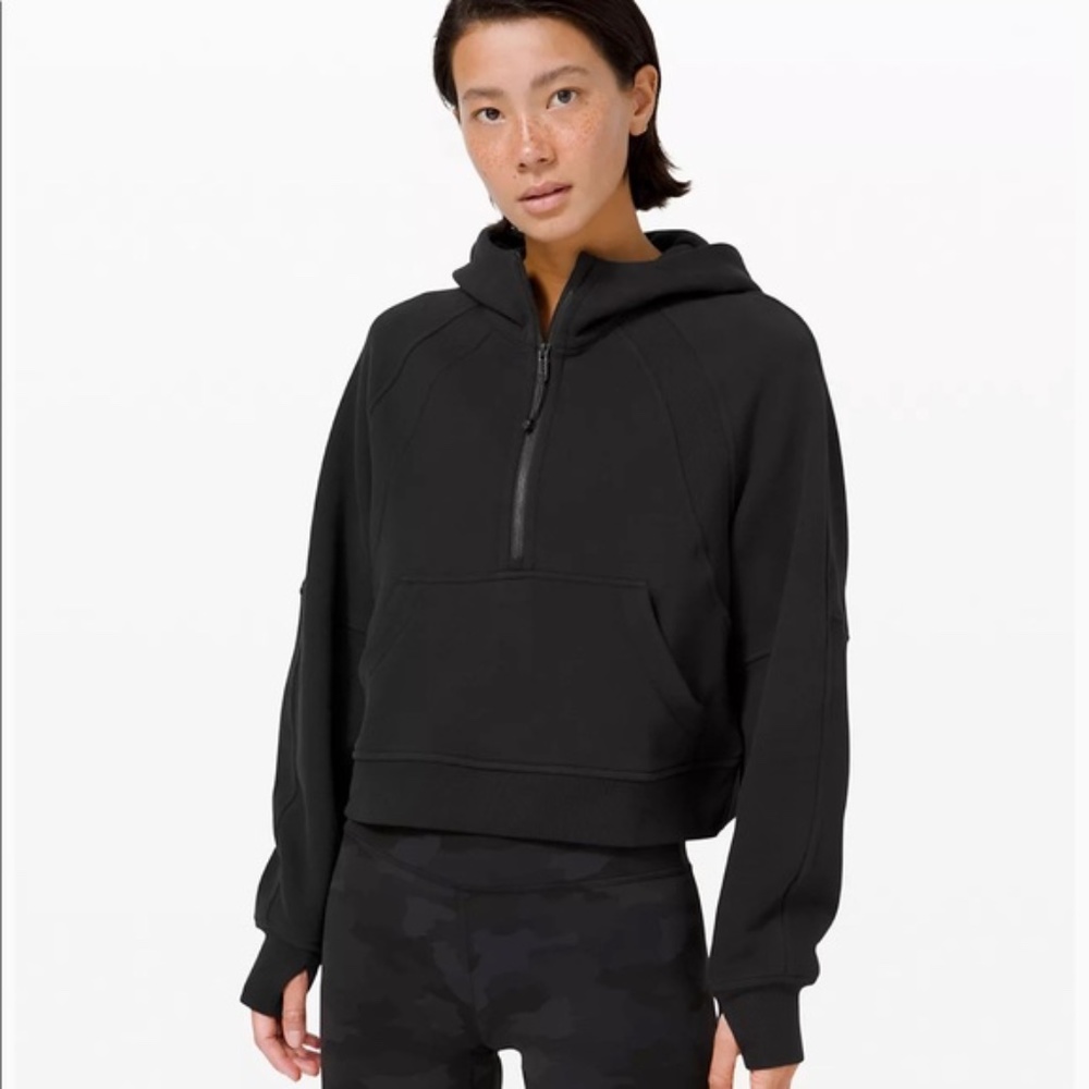 Lululemon Scuba Oversized 1/2 Zip Hoodie, black, XS/S